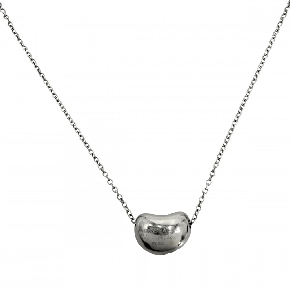 Tiffany Silver Diamond Bean Necklace View 2